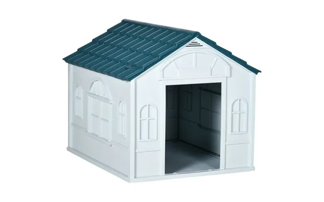 Pawhut Weather-resistant Dog House - Blue For Large Dogs, Puppy Shelter