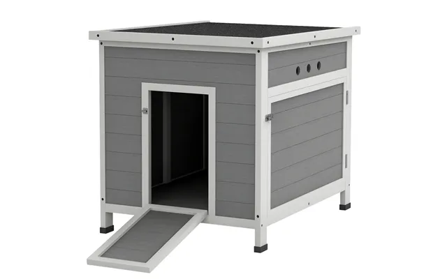Pawhut Wooden Duck House - Poultry Coop W Double Doors