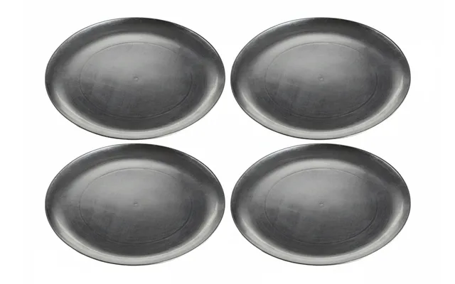 Paxton Set Of Four 33cm Dia Silver Coupe Charger Plate