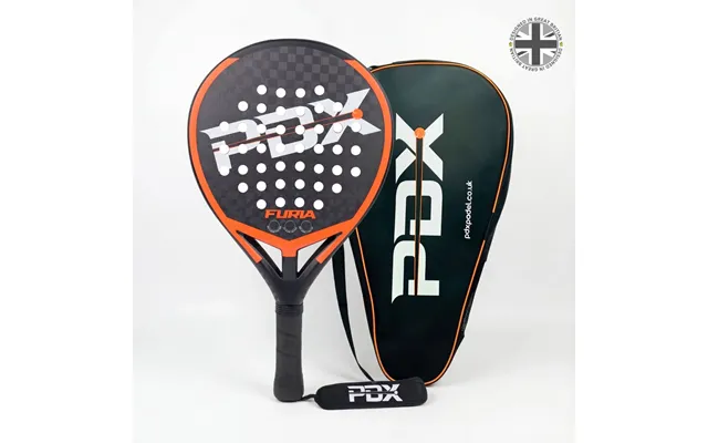 Pdx Furia Pro Padel Racket Complimentary Racket Carrier Bag Full Carbon Fibre 12k Face 355g Hybrid Power