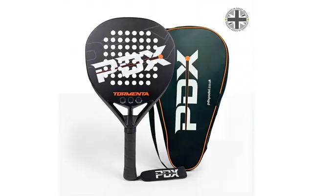 Pdx Tormenta Intermediate Padel Racket Complimentary Racket Carrier Bag Full Carbon Fibre 365g Diamond Power