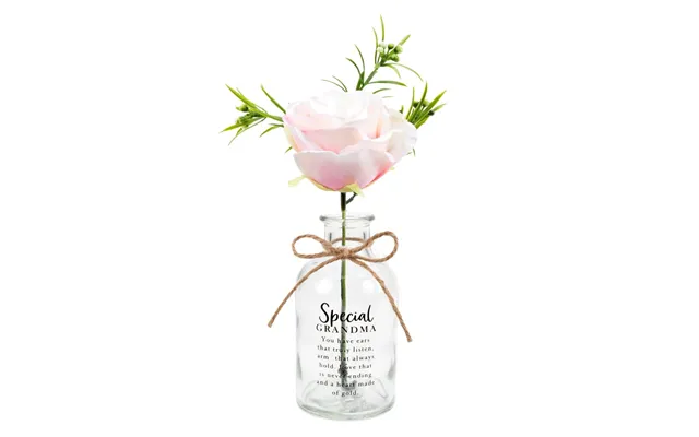 Peaches & Cream Flower In Glass Jar - Grandma