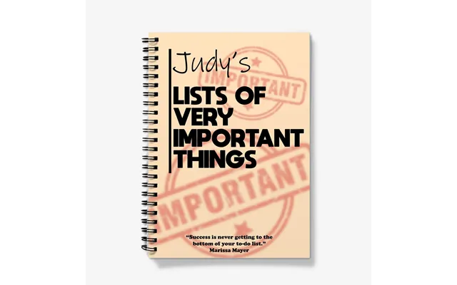 Personalised Notebook - Lists Of Very Important Things