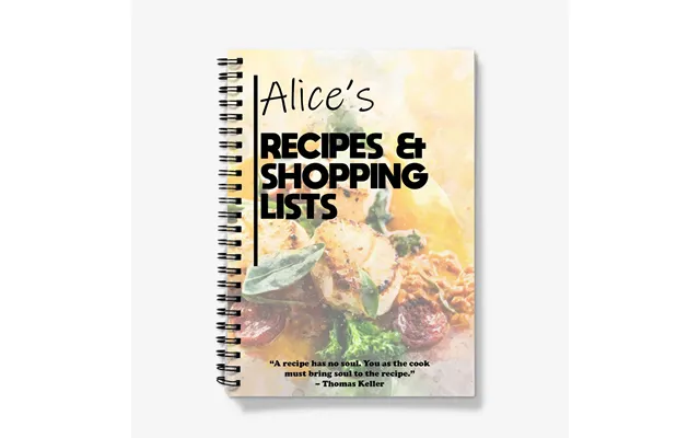 Personalised Notebook - Recipes & Shopping Lists