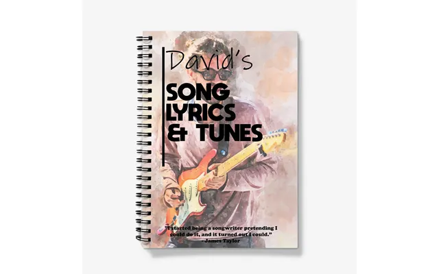 Personalised Notebook - Song Lyrics & Tunes Electric Guitar