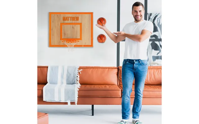 Personalization Wooden Single Hoop Savanna Tree - Orange Horizontal From Left Savanna Tree