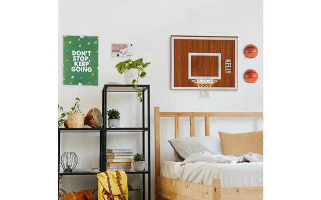 Personalization Wooden Single Hoop Walnut - White Vertical Top-down Savanna Tree