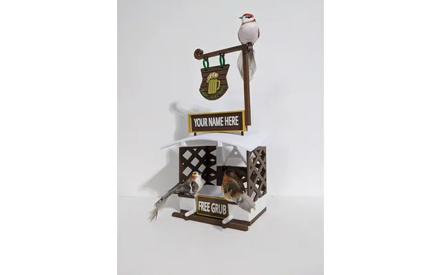 Personalized Pub Theme Bird Feeder Small Bird Feeding Station - Your Pub Name Here