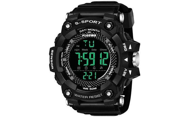 Piaoma Men's Waterproof - Stopwatch Countdown, Backlight, Dual Time Zones, Alarm, Calendar