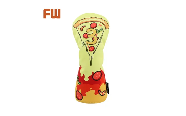Pizza Golf Club Headcover Driver Fairway Hybrid Head Cover Pu Leather Lined - 3 Wood