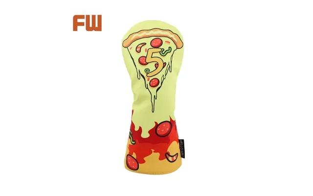Pizza Golf Club Headcover Driver Fairway Hybrid Head Cover Pu Leather Lined - 5 Wood
