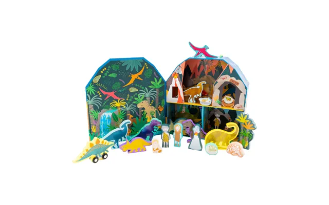 Playbox With Wooden Pieces - Dinosaur