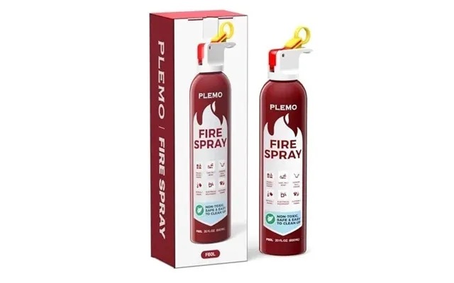 Plemo F60l Fire Extinguisher Spray 600ml 20 Fl Oz Car Caravan Home