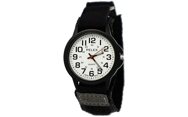 Plx0011bk Pelex Black Nylon Strap Gents Watch White Face
