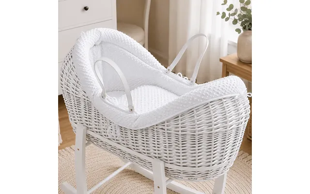 Pod White Dimple Moses Basket Bedding Set product image
