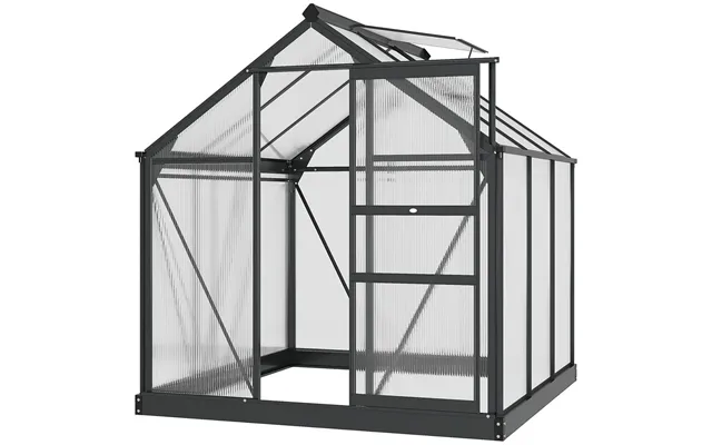 Polycarbonate Walk-in Garden Greenhouse Aluminium Frame W Slide Door 6 X 6ft product image
