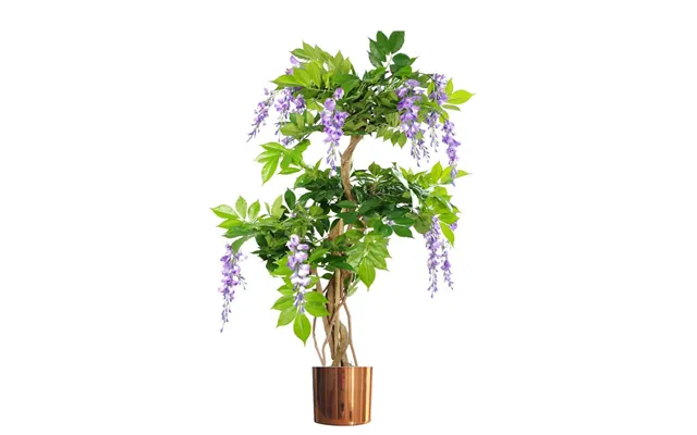 Premium 110cm Purple Wisteria Tree W Copper Metal Planter - High Quality & Realistic product image