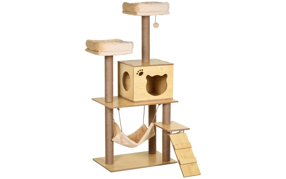 Premium 130cm Cat Tree Multi-level Plush Cat Tower For Indoor Cats - High-quality And Easy To Assemble