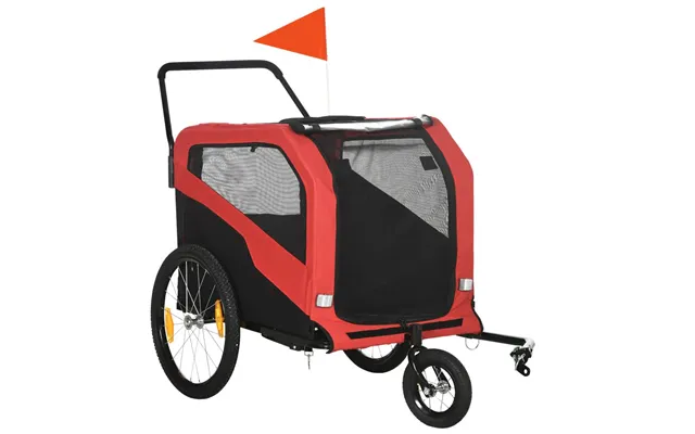 Premium 2-in-1 Dog Bike Trailer & Pet Stroller - Red