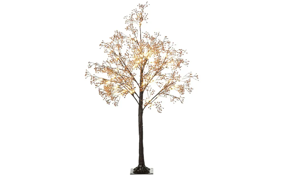 Premium 4ft Led Light Tree - Realistic Artificial With Warm White Lights & Baby Breath Flowers
