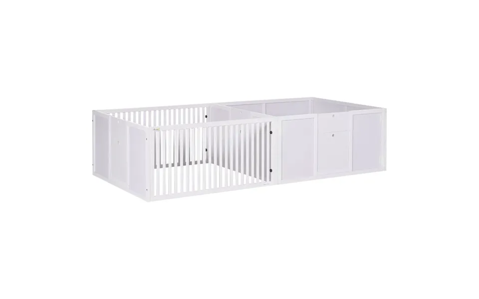 Premium 7-panel Indoor Puppy Pen With 3 Doors & 2-room Design