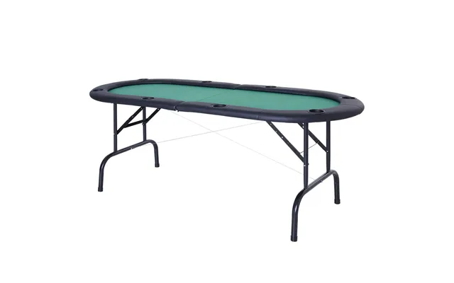 Premium Foldable Poker Table - Casino Top, 8 Players, Game Trays, Drink Holder