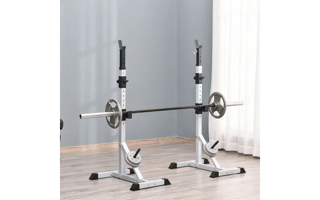 Premium Heavy-duty Adjustable Barbell Squat Rack Weight Lifting Bench 200kg Capacity - Homcom