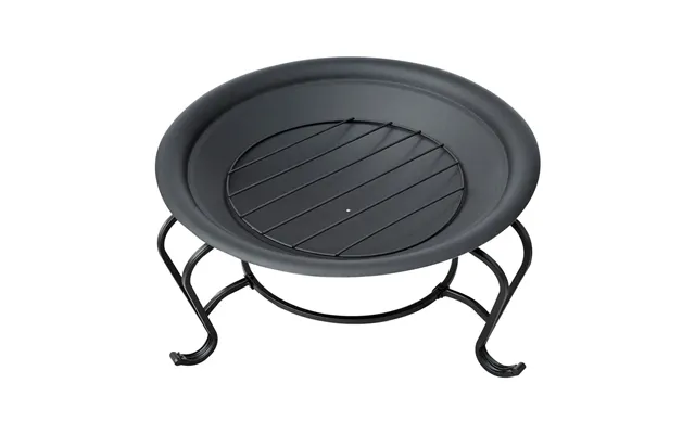 Premium Outsunny Steel Fire Pit 56x45h Cm Lid Included Black Blue Expert Seller