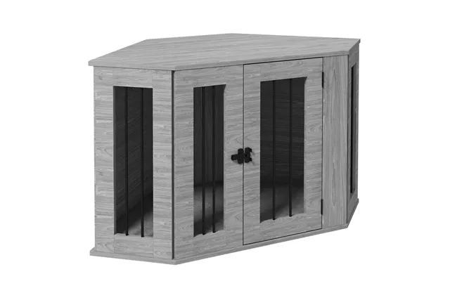 Premium Pawhut Dog Crate Furniture- Comfy, Stylish, Grey - Large Door, Cushion