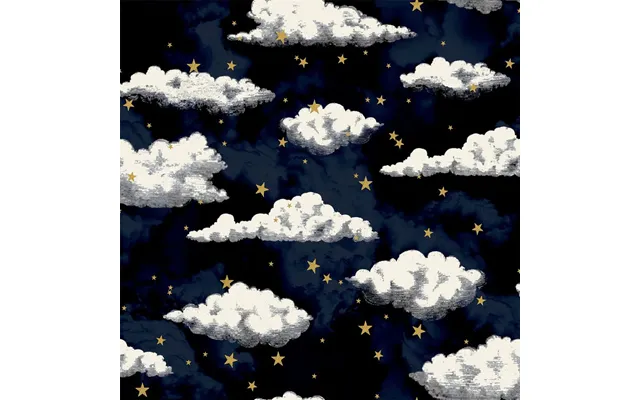 Premium Stars & Clouds Navy Sw12 - High-quality & Attention To Detail