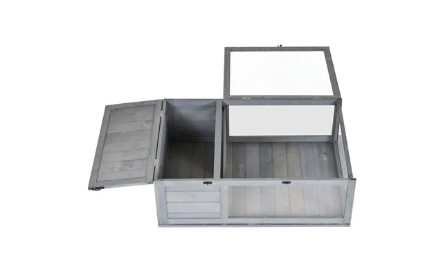 Premium Tortoise House With Mesh Roof - Small Reptile Wooden Grey House product image