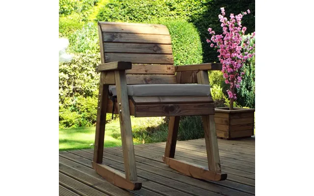 Premium Uk-made Chair Rocker Free Standing, Fsc Sourced, Water Repellent, 10-year Guarantee - With Grey Cushion product image