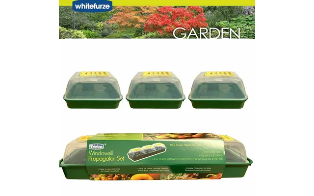 Premium Whitefurze G2666 7-piece Windowsill Propagator Set - Green product image