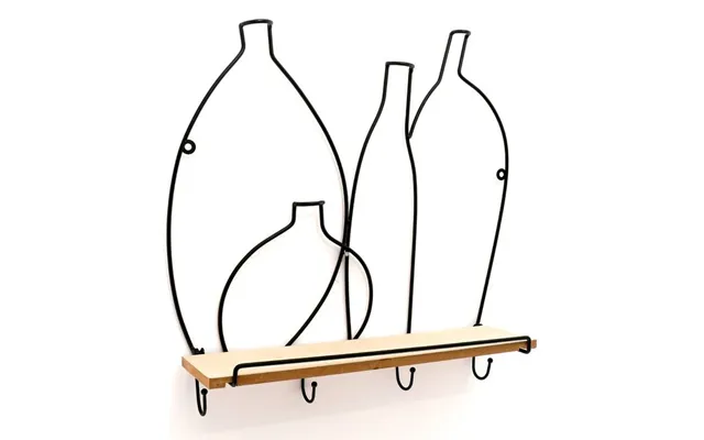 Premium Wire Bottle Shelf W 4 Hooks - Best Quality & Stylish Design