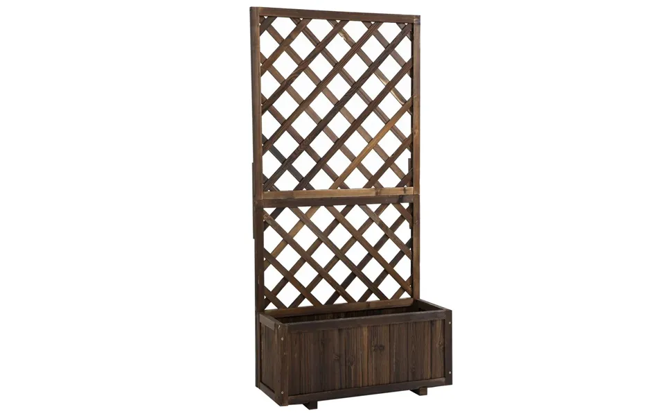 Premium Wood Garden Planter With Trellis For Climbing Plants - High-quality Outdoor Decor And Planting Solution