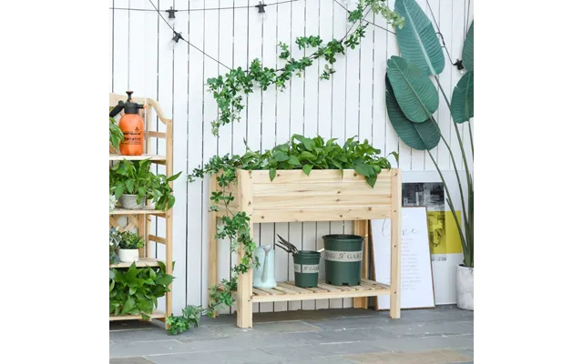 Premium Wooden Plant Stand Durable - Tall Flower Bed Box
