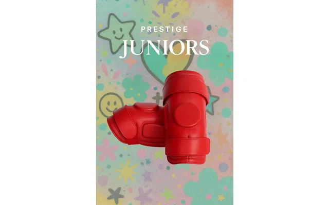 Prestige Juniors Leather Knee Guards - Red