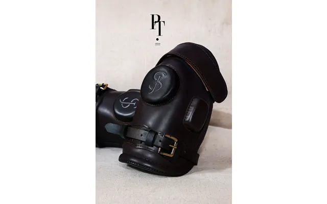Prestige Tannery Buckled Knee Guards - Brown M