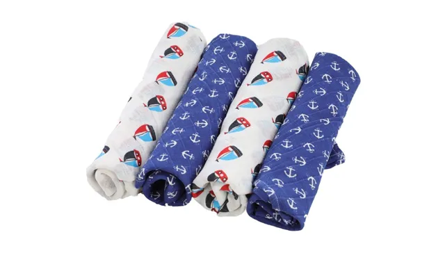 Printed Muslin Squares 100% Cotton 80x80cm - 12 Blue Anchor