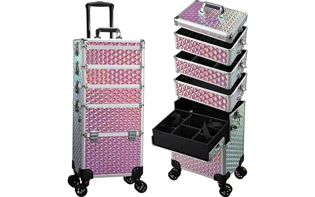 Professional Makeup Trolley Case Wheels - Extra Large Rolling Cosmetic Organiser