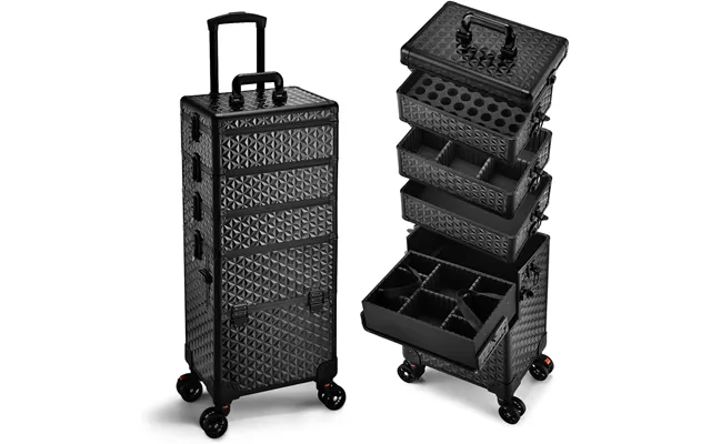 Professional Makeup Trolley Case Wheels - Extra Large Rolling Cosmetic Organiser