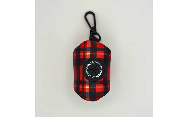 Pupclub Dog Poo Bag Holder - Red Tartan