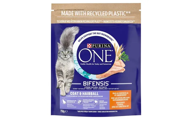 Purina One Adult Cat Coat & Hairball 750g
