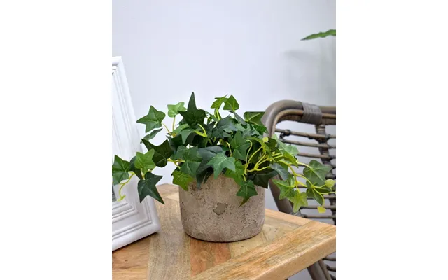 Realistic Artificial Hedera Ivy Potted Plant Green Foliage Indoor Decor 19cm Height