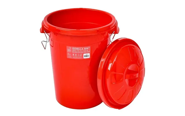 Red Gorilla Bin With Clip Lid Red 30 Litre
