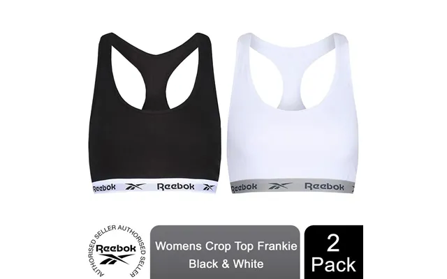 Reebok Women's 2 Multi-pack Frankie Crop Top, Choice Of Size & Colour - S, W&b Black, White product image