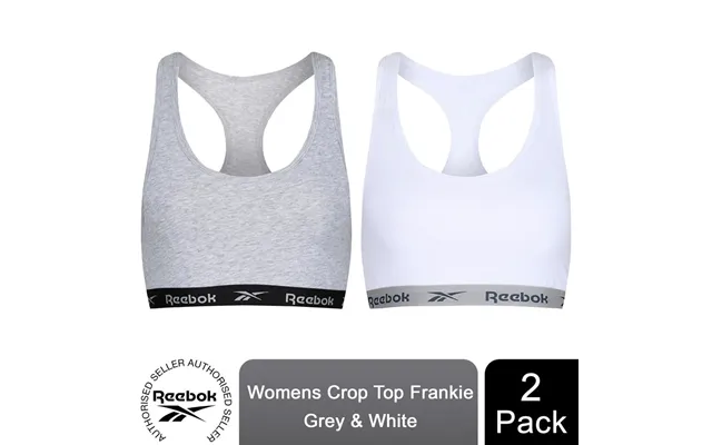 Reebok Women's 2 Multi-pack Frankie Crop Top, Choice Of Size & Colour - Xs, W&g White, Grey product image