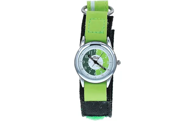 Relda Children's Time Teacher Analogue Green Velcro Strap Boy's Watch Rel10