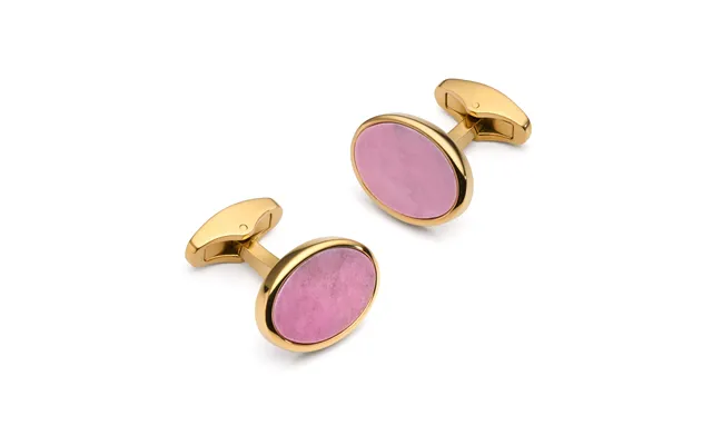 Rhodochrosite Cufflinks In Gold