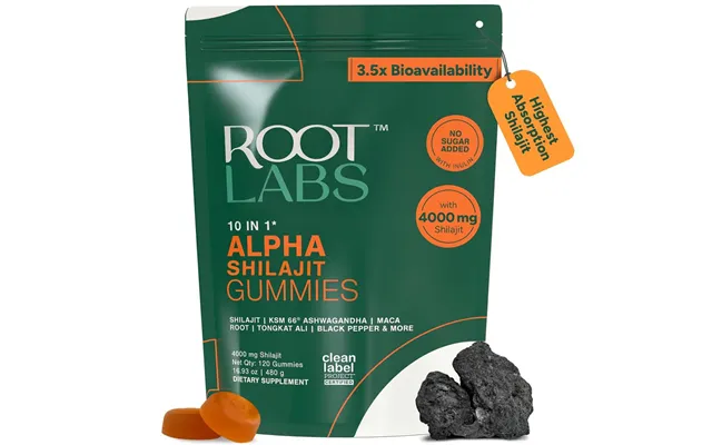 Root Labs 10-in-1 Alpha Shilajit Gummies 4000 Mg - Sugar-free Vegan product image